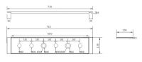 Vorschau: Avenarius Linie 280 Universal Montageplatte für Wannenrand-Armaturen