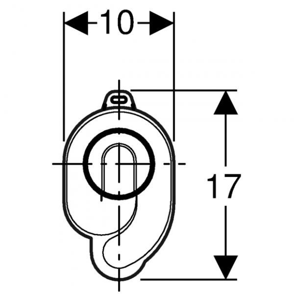 Geberit Urinalgeruchsverschluss mit Montagezubehör, Abgang horizontal Ø50mm