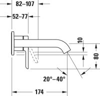 Vorschau: Duravit C.1 Einhebel-Waschtischmischer Unterputz, Ausladung 174mm, chrom