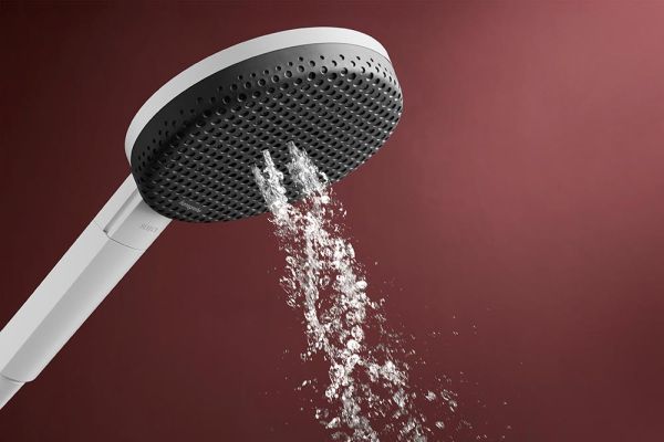 hansgrohe Raindance Alive Select S Duschset 125 3 Strahlarten, Duschstange 65cm, weiß matt