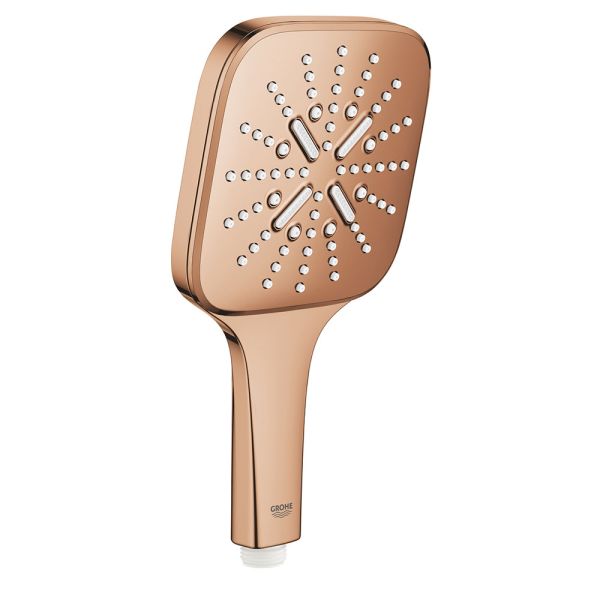 Grohe Rainshower 130 SmartActive Cube Handbrause 3 Strahlarten, wassersparend warm sunset 26582DA0