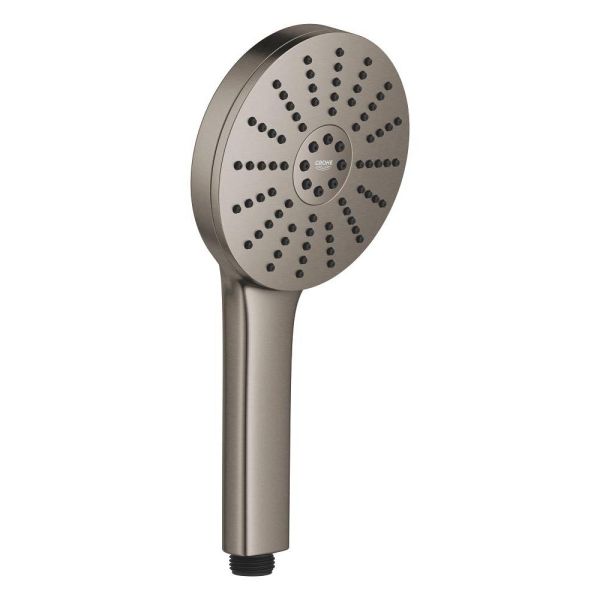 Grohe Vitalio Joy+ 120 Handbrause mit 3 Strahlarten, 7,9 l/min, hard graphite gebürstet 134864AL00