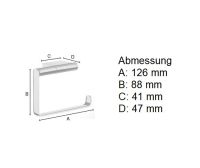 Vorschau: Smedbo Air Toilettenpapierhalter offen, chrom