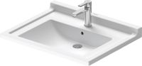 Duravit Starck 3 Waschtisch rechteckig 70x54,5cm, mit 1 Hahnloch und Überlauf, weiß 0309700000