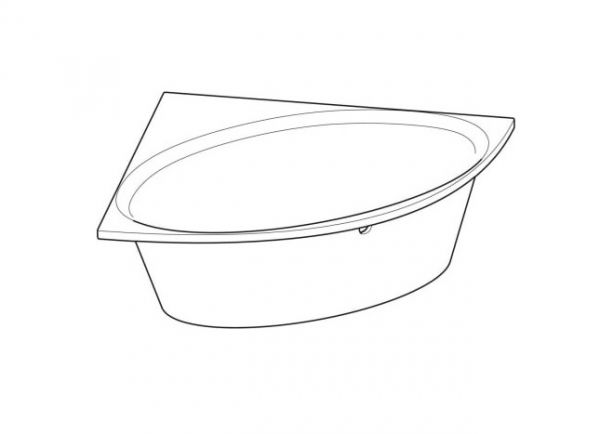 Geberit Renova Eck-Badewanne 135x43,5x135cm, weiß _1