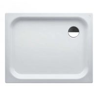 Laufen Platina Duschwanne 100x80cm flach 6,5cm, rechteckig, Stahl emailliert, weiß H2150410000401
