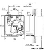 Vorschau: Grohe Eurosmart Cosmopolitan E UP-Einbaukasten m. verdeckter voreinstellbarer. therm. Mischeinrichtung 36336001 3