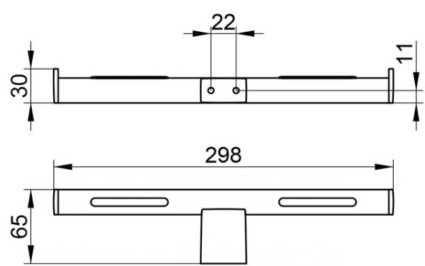 Keuco Plan Doppel-Toilettenpapierhalter, chrom