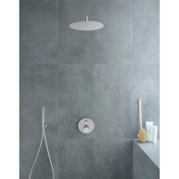 Duravit Kopfbrause rund 30cm, edelstahl gebürstet