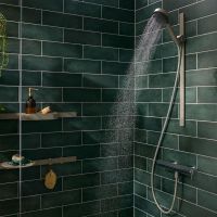 Vorschau: Hansgrohe WallStoris Planet Edition Wandstange 70cm, sand (recycled)