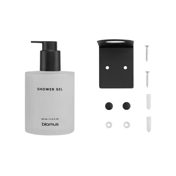 blomus KIREI Glasflasche für Duschgel, weiß