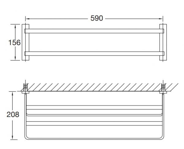 Steinberg Serie 450 Handtuchablage 59cm, chrom