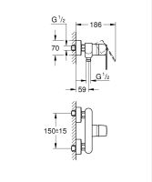 Vorschau: Grohe Get Einhand-Brausebatterie, chrom