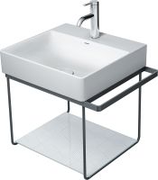 Vorschau: Duravit Dura Square Metallkonsole Wandhängend, zu Waschtisch 235350, schwarz matt 0031164600