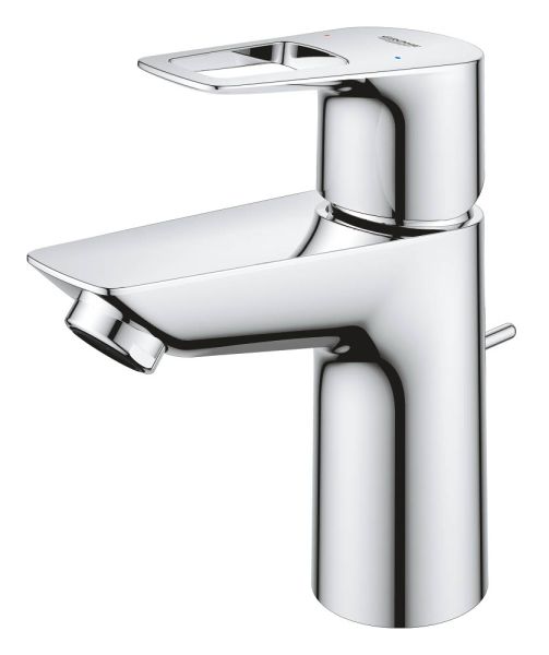 Grohe BauLoop Waschtischarmatur S-Size mit Ablaufgarnitur, LowFlow 3,5 l/min, chrom