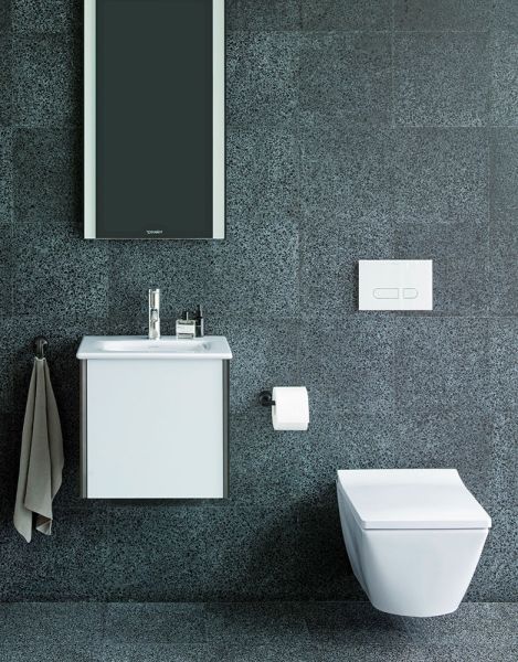 Duravit Viu Wand-WC 48x37cm, eckig, WonderGliss, weiß 25730900001