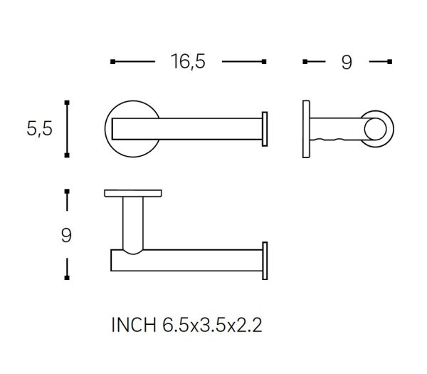 Cosmic Architect S+ Rollenhalter ohne Deckel, edelstahl matt