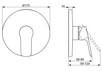 Vorschau: Hansa Hansabasic Einhand-Brausebatterie Fertigmontageset, chrom