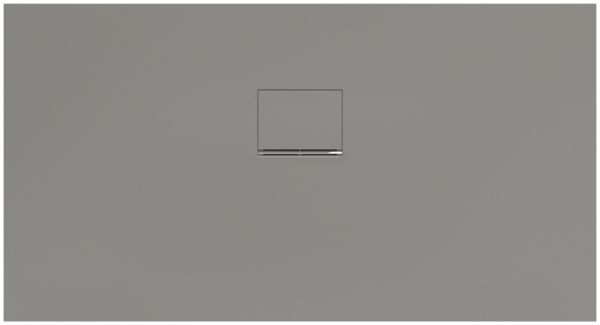 Villeroy&Boch Squaro Infinity Quaryl®-Duschwanne, lange Seite geschnitten an der Wand, 140x75cm, grey, UDQ1475SQI2BV-3S