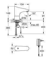 Vorschau: Grohe Europlus E Infrarot-Elektronik für Waschtisch, Netzbetrieb, chrom