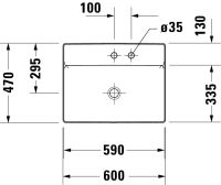 Vorschau: Duravit DuraSquare Aufsatzbecken 60x47cm weiss 23546000701