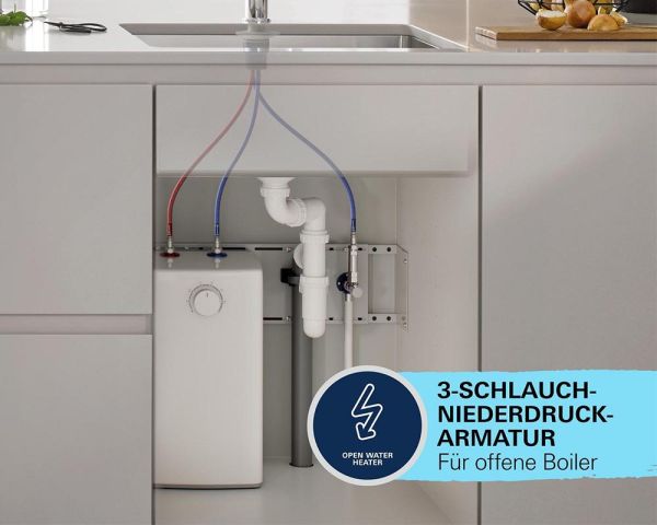 Grohe Start Küchen-Wasserhahn Niederdruck mit Dual Spülbrause, chrom