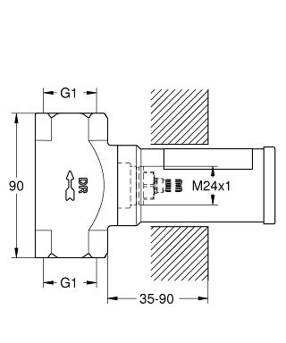 Grohe UP-Ventil, DN 25 29805002 1