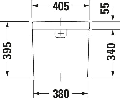 Duravit Darling New Spülkasten 3/6L mit Dual Flush, Anschluss rechts oder links, weiß