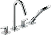 Axor Citterio M 4-Loch Wannenrandarmatur mit Hebelgriffen und Rosetten, chrom 34444000 