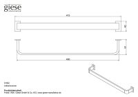 Vorschau: Giese Handtuchbügel starre Ausführung 41,5cm, schwarz matt
