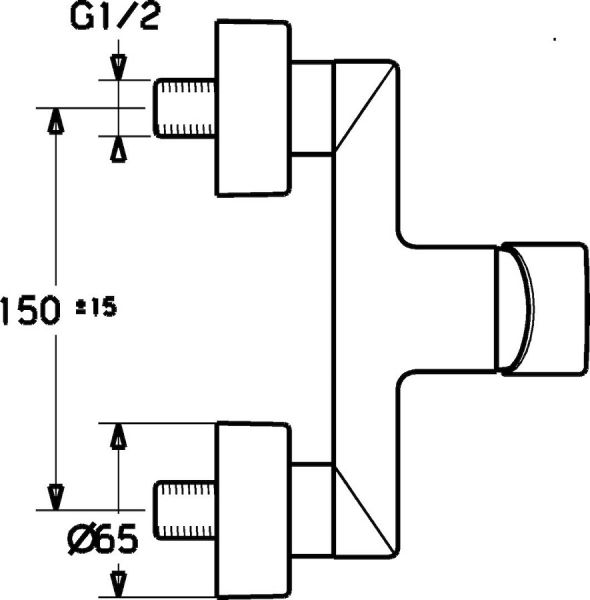 Hansa Hansaronda Einhand-Brause-Batterie, für Wandaufbau, chrom