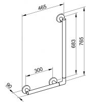 Vorschau: Keuco Collection Plan Care Winkelgriff 90°, rechts und links verwendbar