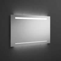 Burgbad Yumo Leuchtspiegel mit horizontaler LED-Beleuchtung, dimmbar, 100x64cm SIHH100PN391
