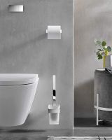 Vorschau: emco loft WC-Set Bürstengarnitur und Papierhalter ohne Deckel, chrom/satiniert 
