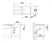 Vorschau: Blanco Metra XL 6 S Granitspüle SILGRANIT®, mit Ablauffernbedienung