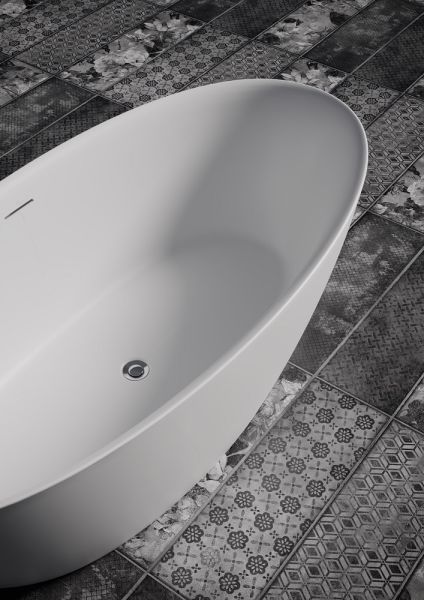 RIHO Badewanne freistehend inkl. Ablauf und Füße, 170x82cm, weiß BD23005_4
