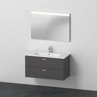 Vorschau: Duravit XBase Badmöbel-Set 103cm mit ME by Starck Waschtisch und Spiegel XB007204949