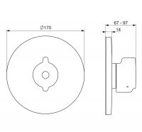 Vorschau: Hansa Hansaclinica Fertigmontageset Brause-Thermostat-Batterie m. Funktionseinheit, Unterputz, chrom