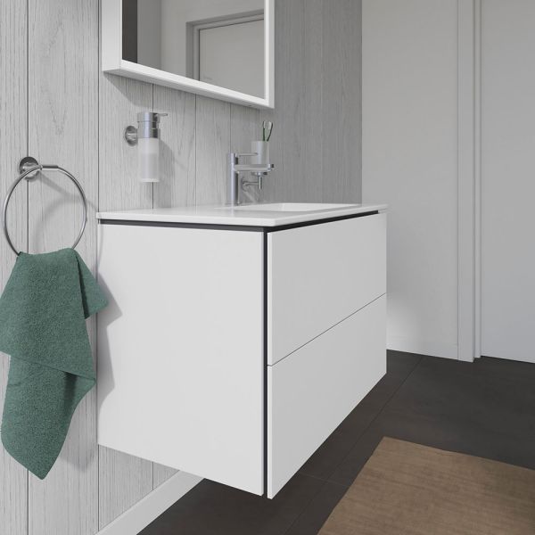 Duravit L-Cube Waschtischunterschrank Becken rechts 82x48cm 2 Schubladen für ME by Starck 234683