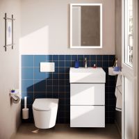 Vorschau: hansgrohe Xilesa E Unterschrank 48x47cm für Handwaschbecken mit 2 Schubkästen, Grifffuge