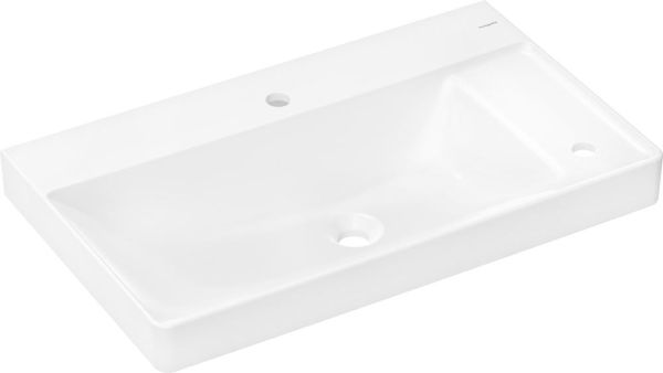 hansgrohe Xelu Q Waschtisch 80x48cm Ablage rechts & Hahnloch für Bedienelement, weiß