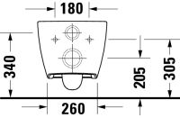 Vorschau: Duravit Viu Wand-WC 48x37cm, eckig, WonderGliss, rimless, Durafix, weiß