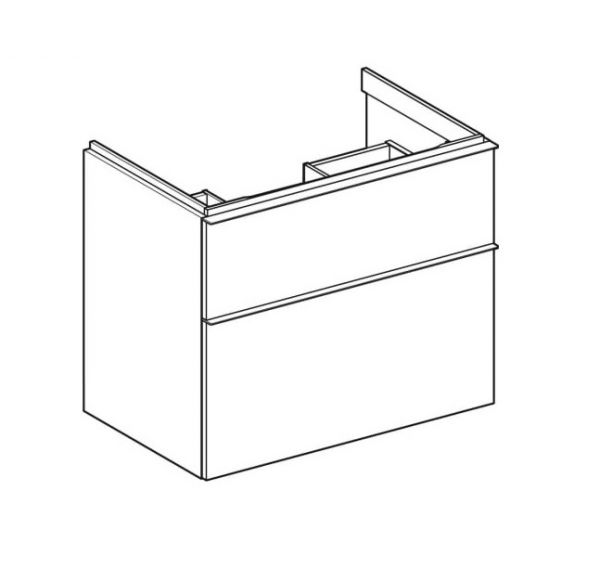 Geberit iCon Unterschrank 75cm für Waschtisch, 2 Schubladen