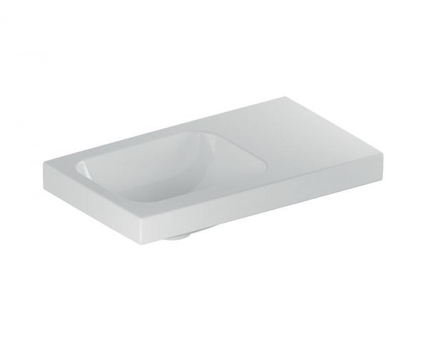 Geberit iCon Light Handwaschbecken ohne Hahnloch rechts, ohne Überlauf, 53x31cm, weiß 501832003