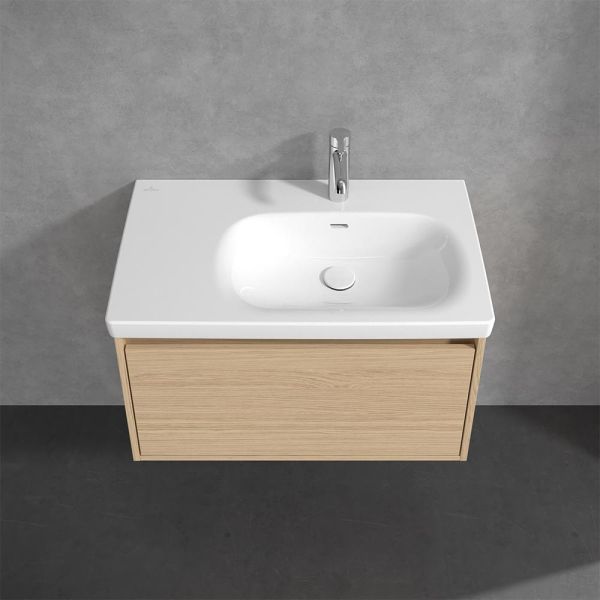 Villeroy&Boch Skyla Waschtischunterschrank 80cm mit Becken rechts, 1 Auszug, nordic oak C78600VJ