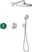 Vorschau: Hansgrohe Croma Duschsystem Unterputz 280 1jet mit Ecostat S, chrom