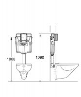 Vorschau: Grohe Spülkasten GD 2 für WC Wandeinbau, 6-9l einstellbar Start/Stopp o. 2 Mengen