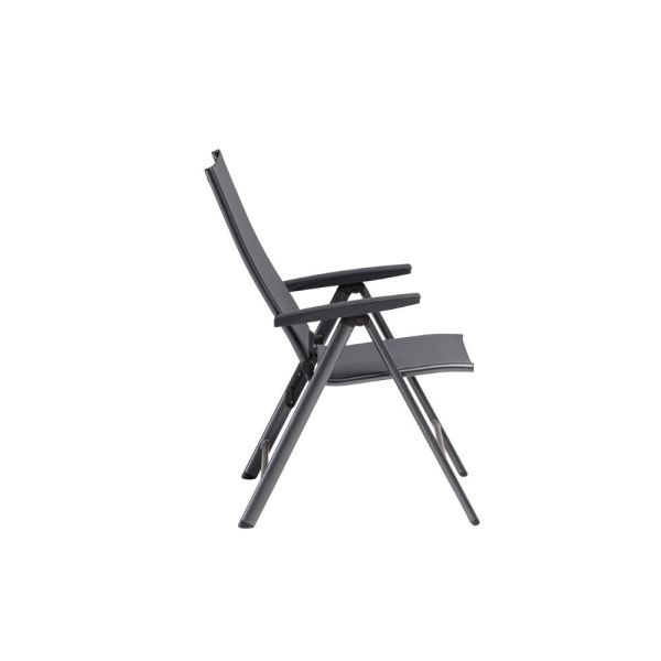 KETTLER CIRRUS Silver-Line Multipositionssessel, Sitzhöhe 50cm, anthrazit/anthrazit-grau