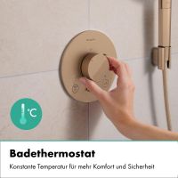 Vorschau: hansgrohe Ecostat Comfort S Thermostat, 2 Funktionen mit Sicherungskombination, brushed bronze