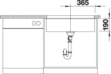 Blanco SILGRANIT® Subline 700-U Küchenspüle ohne Ablauffernbedienung